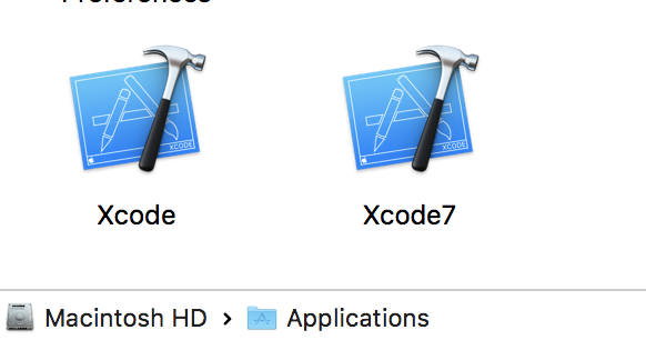Xcode side by side