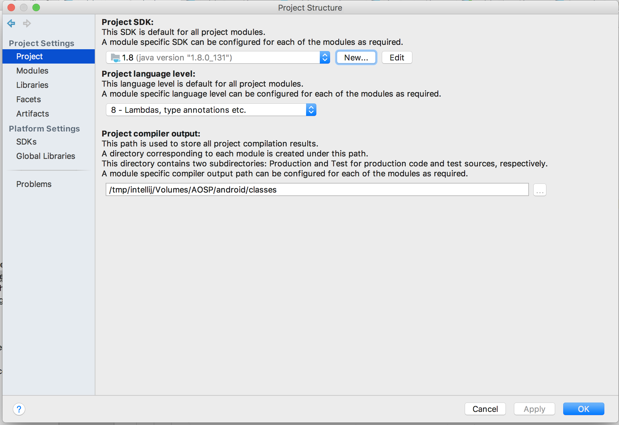 Set Project SDK