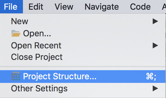 Edit Project Structure