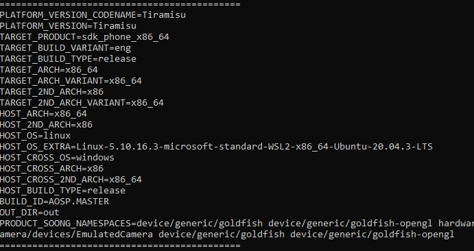 build config