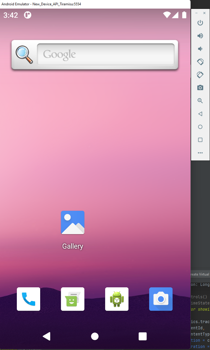 windows emulator running aosp