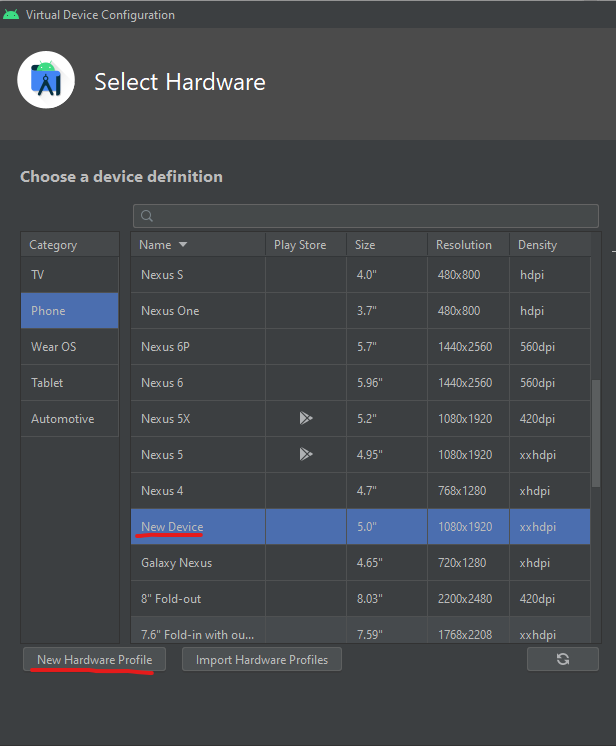 generic hardware profile